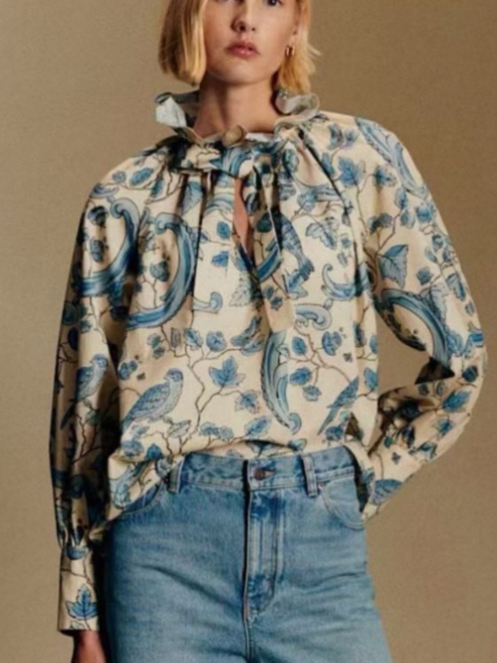 Sezane Antoinette Poisson HILLIS Blouse, S M L - Picture 2 of 8